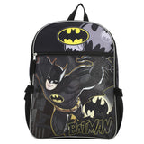 BIOWORLD Mens Batman 5 - Piece Backpack Set (Little Kid/Big Kid), Grey, One size