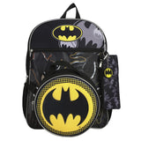 BIOWORLD Mens Batman 5 - Piece Backpack Set (Little Kid/Big Kid), Grey, One size