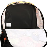 Bioworld Naruto Anime Character Print Orange and Black 5-Piece Backpack Set For Boys