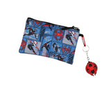 Bioworld Spiderman Backpack Miles Morales Lunch Box Key Chain Pencil Case Carabiner 5 pc Set