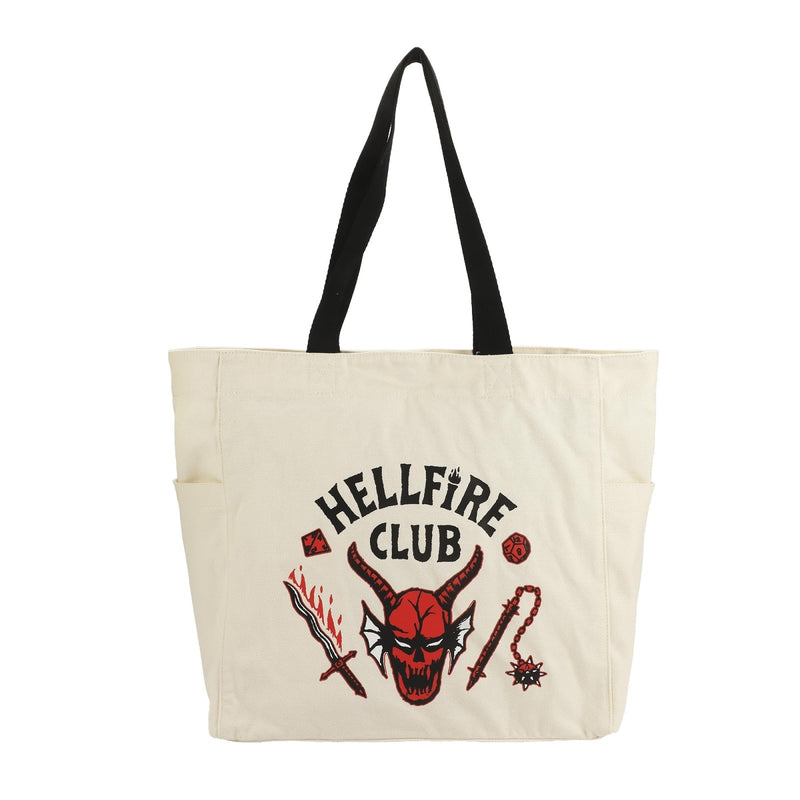 Bioworld Stranger Things Hellfire Club 15.5 - Inch Adult Canvas Tote Bag