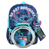 BIOWORLD Unisex Lilo & Stitch 5 Piece Backpack Set (Little Kid/Big Kid), Purple, One size