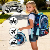 BIOWORLD Unisex Lilo & Stitch 5 Piece Backpack Set (Little Kid/Big Kid), Purple, One size