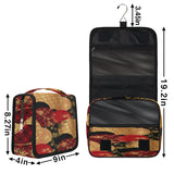 bisibuy Asic Ancient Bamboo Gold Hanging Travel Toiletry Bag Travel Accessories Organizer Bag for Women Men Lightweight Bathroom and Shower Toiletry Kit Bag