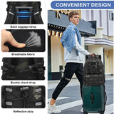 BISKLNDN Laptop Lunch Backpack for Men - 40L Large Capacity Work Backpack with Lunch Compartment and USB Post, RFID Insulated Cooler Backpack for Work, Travel, Picnic, Black CM