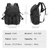 BJIAX Vintage Laptop Backpack for Men & Women, 30L Functional Stylish Backpack with Stretchy Side Pocket Design, Water Resistant College Work Commuter Travel Backpack Fits 15.6 Inch Tablet, Notebook