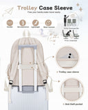 BJLFS Khaki Lightweight Basic Backpack for High School,College Bookbag for Womens,Travel Laptop Backpacks for Teen Girls,School Bag Casual Daypack