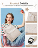 BJLFS Khaki Lightweight Basic Backpack for High School,College Bookbag for Womens,Travel Laptop Backpacks for Teen Girls,School Bag Casual Daypack