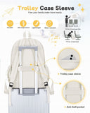 BJLFS White Backpack for School Women Girls, Waterproof Bookbag Cute High School Back pack for Men Teen Boys, Lightweight Travel College Backpack Mochilas Escolares para Casual Daypack Rucksack