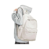 BJLFS White Backpack for School Women Girls, Waterproof Bookbag Cute High School Back pack for Men Teen Boys, Lightweight Travel College Backpack Mochilas Escolares para Casual Daypack Rucksack