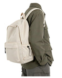 BJLFS White School Backpack for Girls Women, Waterproof High School Book Bag Cute Backpack for Men Teens Boys, Lightweight Mini Classic Basic College Backpack Middle School Back Pack Daypack