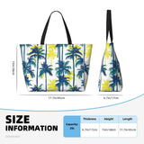 BJQ Beach Tote Bag for Women Palm Trees Pattern Beach Bag Waterproof and Sandproof Pool Tote Bag with Wet Bag Cute Large Cruise Travel Bag for Weekend Travel