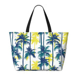BJQ Beach Tote Bag for Women Palm Trees Pattern Beach Bag Waterproof and Sandproof Pool Tote Bag with Wet Bag Cute Large Cruise Travel Bag for Weekend Travel