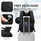 Black Backpack for Men, Travel backpack with USB charging port, School Backpack for Boys Teens, Book Bag, Water Resistant Bookbag, Business Work Travel Mochilas escolares para adolescentes