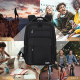 Black Backpack for Men Women, School Backpack for Boys Girls Teens, 15.6 Inch Laptop Backpacks with Reinforced Straps, Water Resistent Book bag, Work College Bookbag, back pack, Mochila para hombre