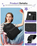 Black Backpack for School, High School Bookbag Back Pack for Teens Girls Boys, Lightweight College Backpack Book Bag for Women Men, Simple Casual Daypack Backpack Mochilas Escolares para Adolescentes