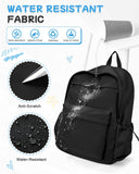 Black Backpack for School, High School Bookbag Back Pack for Teens Girls Boys, Lightweight College Backpack Book Bag for Women Men, Simple Casual Daypack Backpack Mochilas Escolares para Adolescentes
