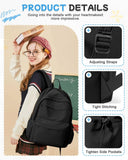 Black Backpack for School, High School Bookbag Back Pack for Teens Girls Boys, Lightweight College Backpack Book Bag for Women Men, Simple Casual Daypack Backpack Mochilas Escolares para Adolescentes