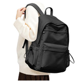 Black Backpack for School, High School Bookbag Back Pack for Teens Girls Boys, Lightweight College Backpack Book Bag for Women Men, Simple Casual Daypack Backpack Mochilas Escolares para Adolescentes