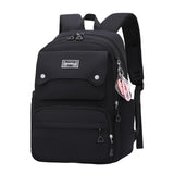 Black Kids Backpack for Girls, Middle School Bag Teen Girls Backpack Multi - Pocket Bookbags
