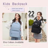 Black Kids Backpack for Girls, Middle School Bag Teen Girls Backpack Multi - Pocket Bookbags