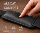 Black Leather Messenger Bag for Men, Genuine Leather Briefcase Fits 15 Inch Work Satchel for Office, Business, and Travel Use