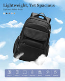 Black School Backpack for Women Men Cute Backpack for College Students Lightweight High School bag for Teens Girls Boys Waterproof Casual Daypacks Bookbag