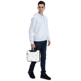 Black White Speck Print Laptop Sleeve Case Computer Bag With Handle Compatible Carrying Bag With 13 - 15.6 Inch