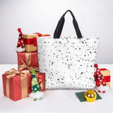 Black White Speck Print Tote Bag Large Women Casual Shoulder Bag Handbag For Outdoors Holiday Weekender Travel Gifts