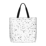 Black White Speck Print Tote Bag Large Women Casual Shoulder Bag Handbag For Outdoors Holiday Weekender Travel Gifts