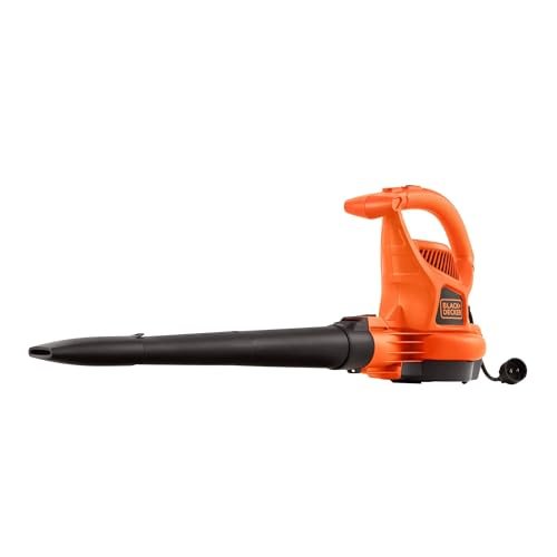 BLACK+DECKER Leaf Blower, Leaf Vacuum and Mulcher 3 in 1, Backpack Blowers for Lawn Care,250 mph Airflow, 400 cfm Delivery Power, Reusable Bag Included, Corded (BEBL7000)