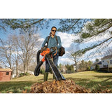 BLACK+DECKER Leaf Blower, Leaf Vacuum and Mulcher 3 in 1, Backpack Blowers for Lawn Care,250 mph Airflow, 400 cfm Delivery Power, Reusable Bag Included, Corded (BEBL7000)