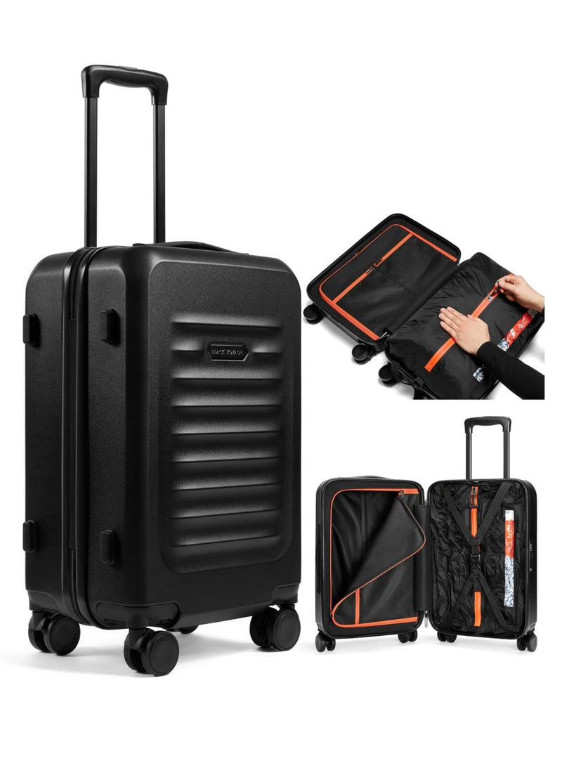 BlackVoyage Air Vacuum Seal Suitcase Carry - On 20 - Inch Travel Luggage USB Port 20" AirCabin Air Compression Pump (AirCabin™, 50L Capacity (1 Vacuum Bag))