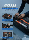 BlackVoyage Air Vacuum Seal Suitcase Carry - On 20 - Inch Travel Luggage USB Port 20" AirCabin Air Compression Pump (AirCabin™, 50L Capacity (1 Vacuum Bag))