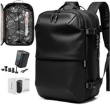 BlackVoyage Vortex Vacuum Seal Travel Backpack 60L Expandable Air Compression System Water Resistant TSA Lock Carry - On Suitcase Luggage Black AERO - Vacuum Pump Included