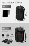 BlackVoyage Vortex Vacuum Seal Travel Backpack 60L Expandable Air Compression System Water Resistant TSA Lock Carry - On Suitcase Luggage Black AERO - Vacuum Pump Included
