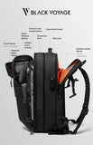 BlackVoyage Vortex Vacuum Seal Travel Backpack 60L Expandable Air Compression System Water Resistant TSA Lock Carry - On Suitcase Luggage Black AERO - Vacuum Pump Included