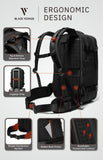BlackVoyage Vortex Vacuum Seal Travel Backpack 60L Expandable Air Compression System Water Resistant TSA Lock Carry - On Suitcase Luggage Black Zephyr - Vacuum Pump Included