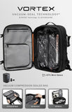 BlackVoyage Vortex Vacuum Seal Travel Backpack 60L Expandable Air Compression System Water Resistant TSA Lock Carry - On Suitcase Luggage Black Zephyr - Vacuum Pump Included