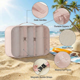 BLINGCOOL 8 Set Packing Cubes for Travel with Clear Toiletry Bag, Durable Luggage Packing Organizers, Carry - On Accessories, TSA Approved See - Through Cubes, Space - Saving Storage Bags, Gifts for Women