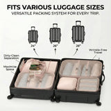 BLINGCOOL 8 Set Packing Cubes for Travel with Clear Toiletry Bag, Durable Luggage Packing Organizers, Carry - On Accessories, TSA Approved See - Through Cubes, Space - Saving Storage Bags, Gifts for Women