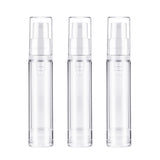 BlingKingdom 3pcs Empty Airless Pump Bottle Refillable Clear Travel Lotion Containers Vacuum Cosmetic Container Press Bottles for DIY Foundation, Gel, Essence, Lotion, Moisturiser (10Ml), 3.0 Count