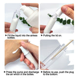 BlingKingdom 3pcs Empty Airless Pump Bottle Refillable Clear Travel Lotion Containers Vacuum Cosmetic Container Press Bottles for DIY Foundation, Gel, Essence, Lotion, Moisturiser (10Ml), 3.0 Count