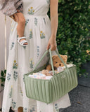 Blissful Diary Baby Diaper Caddy Organizer, Stylish Storage Basket for Newborn Essentials and Diaper Station, Gift for Baby Shower and Registry Must - Have, Sage Green