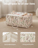 Blissful Diary Floral Diaper Caddy Organizer, Stylish Nursery Storage Basket, Diaper Bag,Gift for Baby Shower, Baby Registry Must Have, Newborn Essentials, Pastoral Daisy