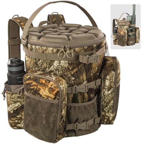 BLISSWILL Hunting Bucket Backpack with Seat Suitable for 5-gallon Seat，Dove Hunting Accessories，Daypack for Rifle Bow Gun（Not | Backpacks4Less