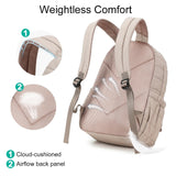 Bluboon Backpack for Girls Kids School Backpacks Bow Quilted Bookbag Multiple Pockets Lightweight 15.6 Laptop Backpack for Elementary Primary Middle School
