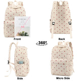 Bluboon Backpack for School Girls Women, Cute Corduroy Laptop Bookbag for Kids Teens, Durable Girls Lightweight Backpack