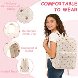 Bluboon Backpack for School Girls Women, Cute Corduroy Laptop Bookbag for Kids Teens, Durable Girls Lightweight Backpack