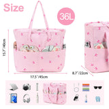 Bluboon Beach Pool Bags Tote for Women Ladies Large Gym Tote Carry On Bag With Wet Compartment for Weekender Travel Waterproof